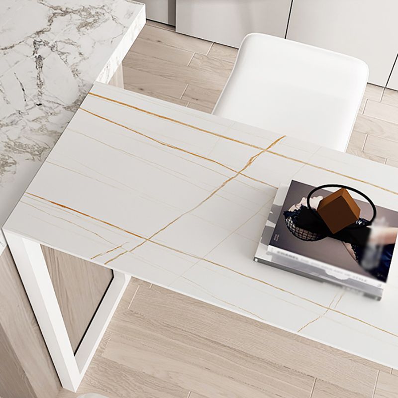 Indoor Stone Bar Height Cocktail Table Modern Double Pedestal Counter Wine Table