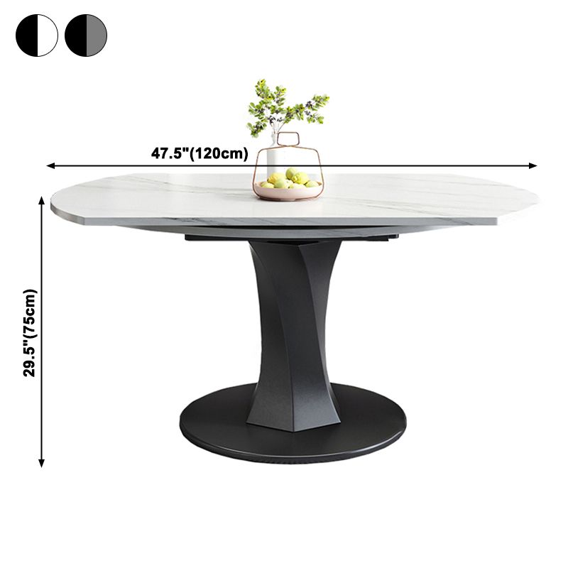Mesa de comedor redonda Simplicity, mesa de piedra sinterizada con base de pedestal