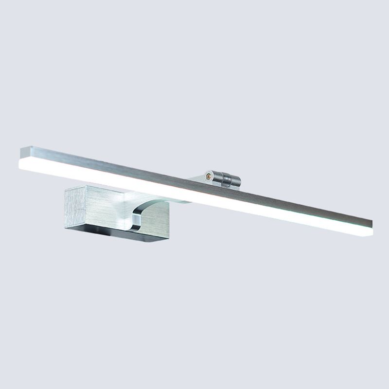 Linear Metal Wall Light Fixture Modern Style 1-Light Mirror Wall Mount Lighting