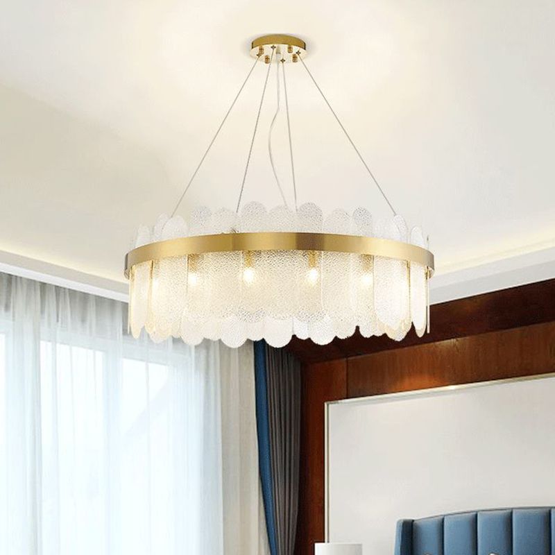 Ringform Decke Kronleuchter Modernist Style Glassuspension Licht für Wohnzimmer