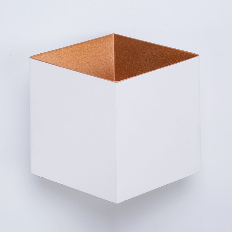 Geometric Shape Wall Lamp Modern Style Metal 2 Lights Wall Lights in White/Black