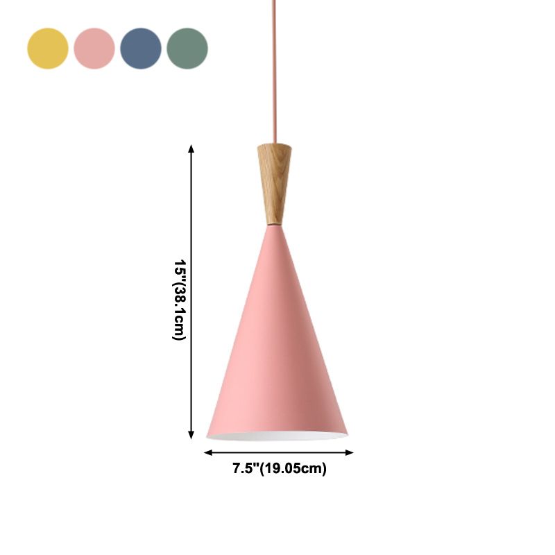 Aluminum 1-Light Pendant Lamp Creative Hanging Fixture for Dining Room