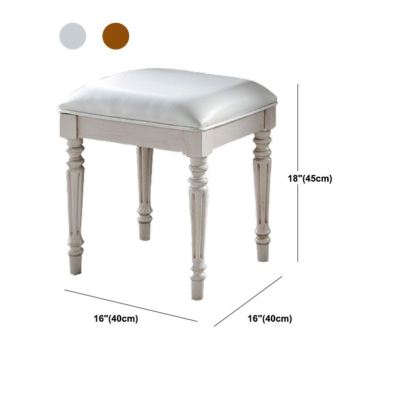 Traditional Vanity Dressing Table Solid Wood 2-Drawer Makeup Vanity Desk