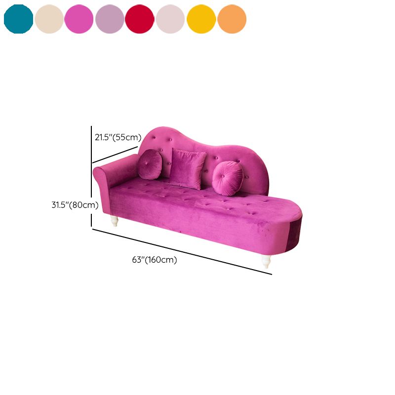 Glam Chaise Lounge Velvet Chaise Lounge Sofa for Living Room