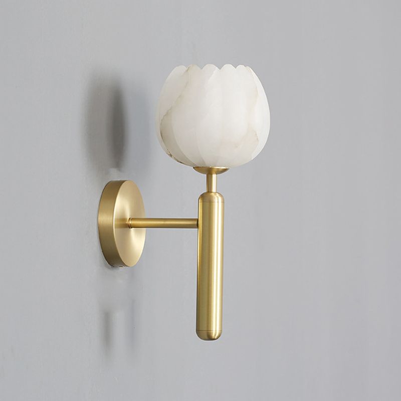 Modern Brass Wall Light Gold 12.5" High Wall Sconce Fixture for Bedroom