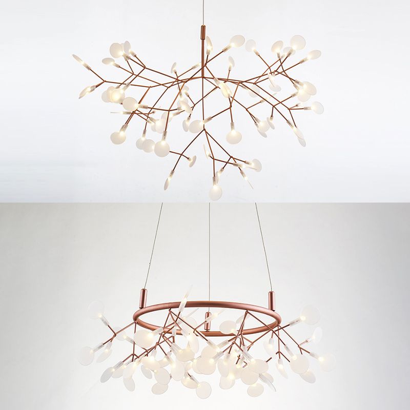 Luces de lámpara de araña geométrica moderna accesorios de iluminación de araña de metal