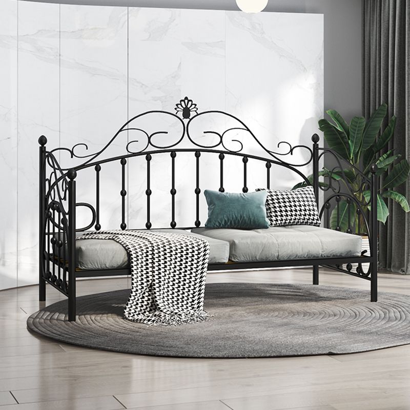 45.27" Metal DayBed with Headboard Low Profile Bed for Bedroom