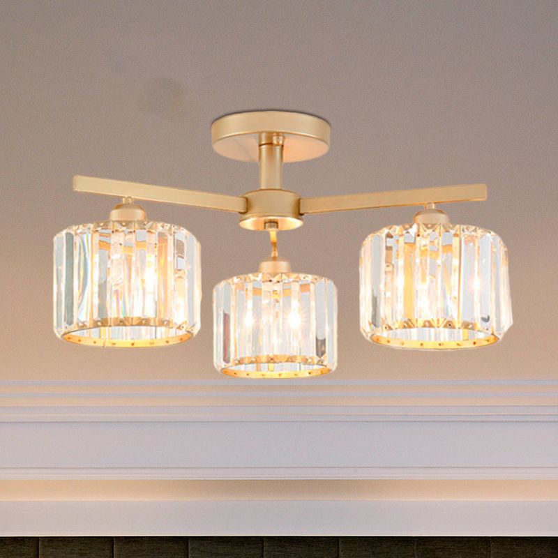 Éclairage de plafond à champagne Crystal Nordic Crystal 3/5 Light Crystal Crystal Crystal 3/5