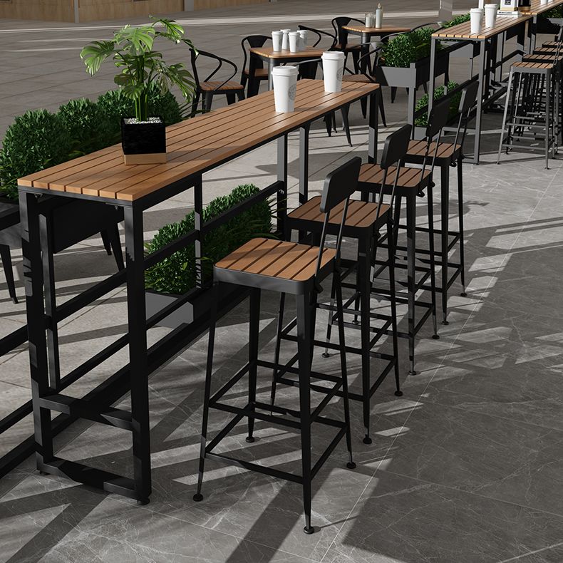 Industrial Bar Table Set 1/2/5 Pcs Rectangular Bar Table and Stools