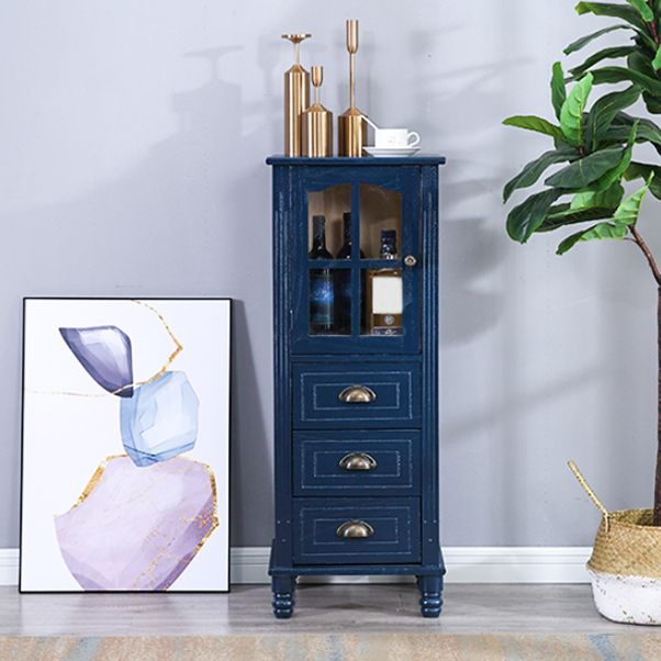 Mid-Century Modern Accent Cabinet with Solid Wood Turned Legs