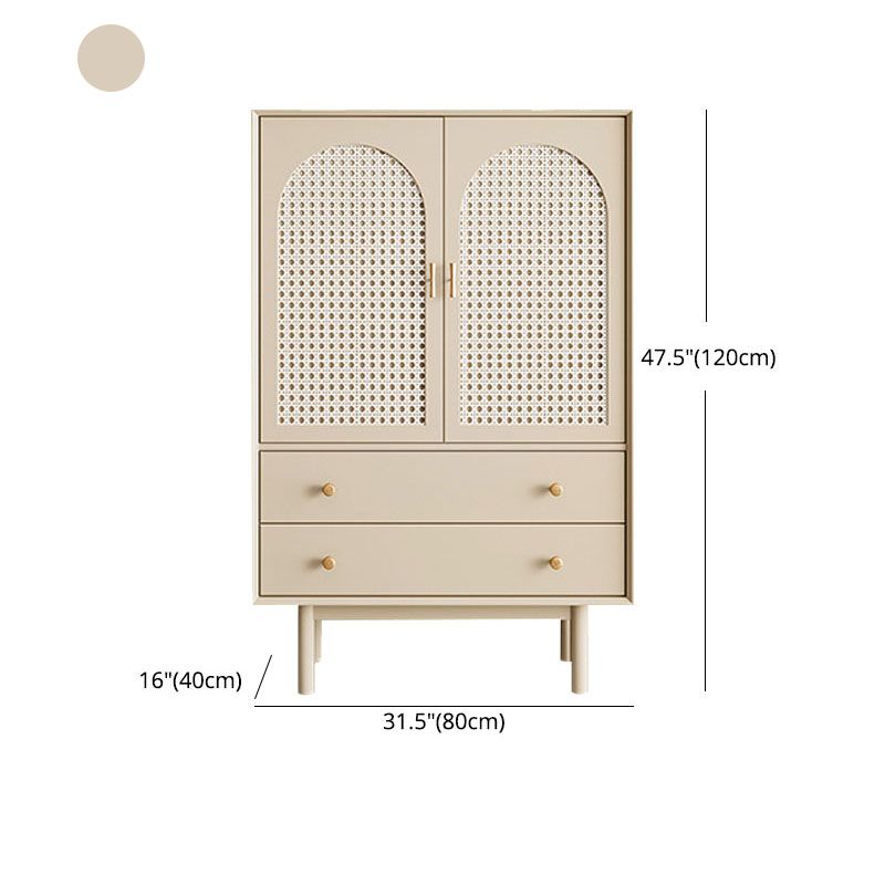 Beige Contemporary Sideboard Engineered Wood Sideboard for Dining Room