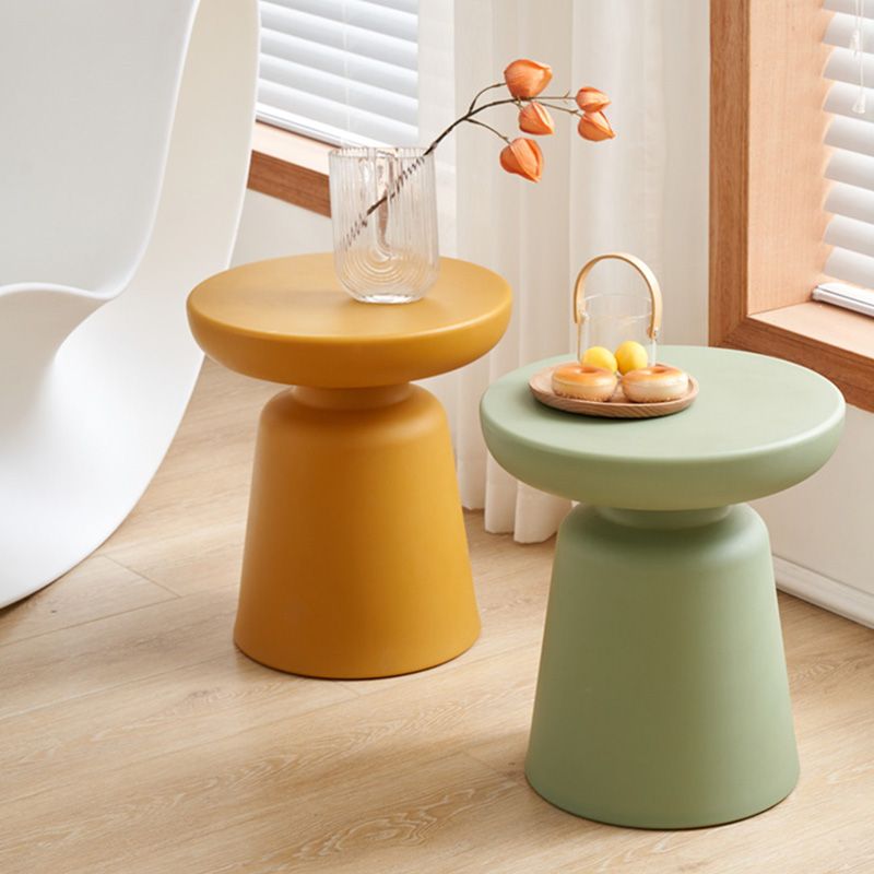 Pedestal End Table Plastic Round Side Sofa Side Accent Table