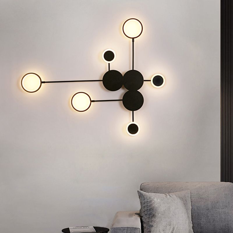 Sputnik Wall Sconce Postmodern Metal 6-Head Living Room Wall Mounted Light