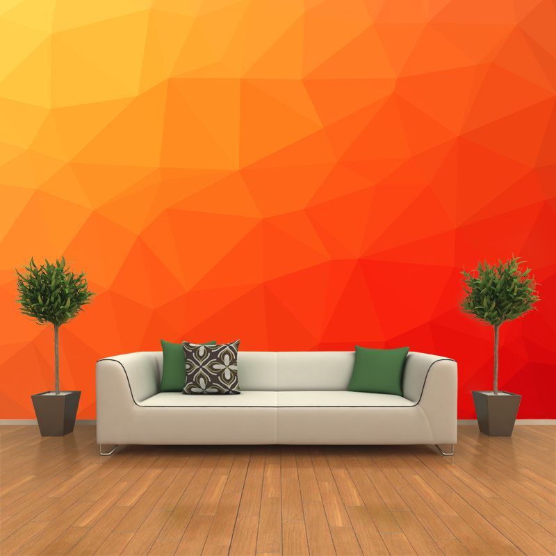 Modern Geometry Mural Decal for Study Room Washable, Custom Size Available