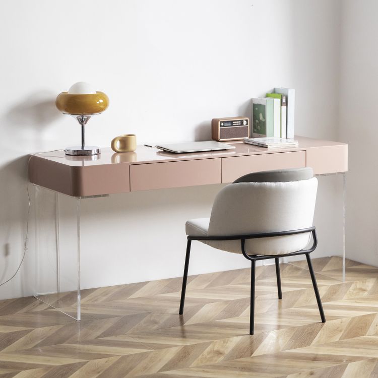 Rectangular Shaped Stone Office Desk 2 Legs Task Desk for Home
