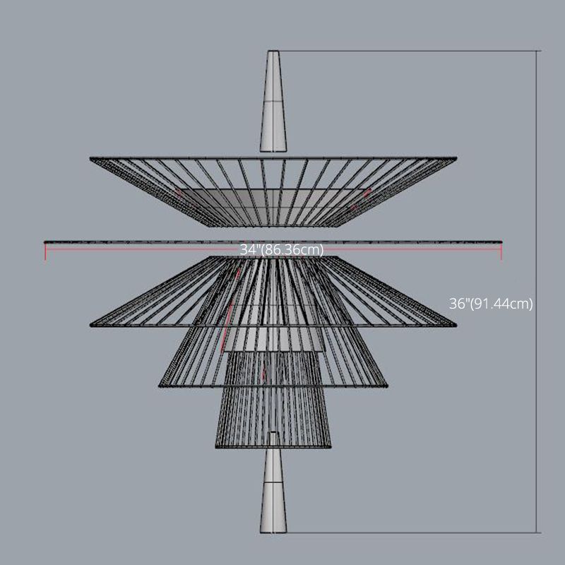Novedad posmoderna lámpara de lógica de lámpara de loto de 2 luces con sombra de metal