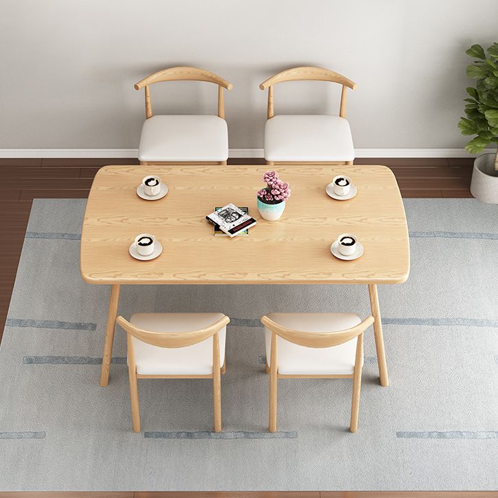 Modern Kitchen Wooden Top Furniture of  Standard Height Formal Dining Room Table Set