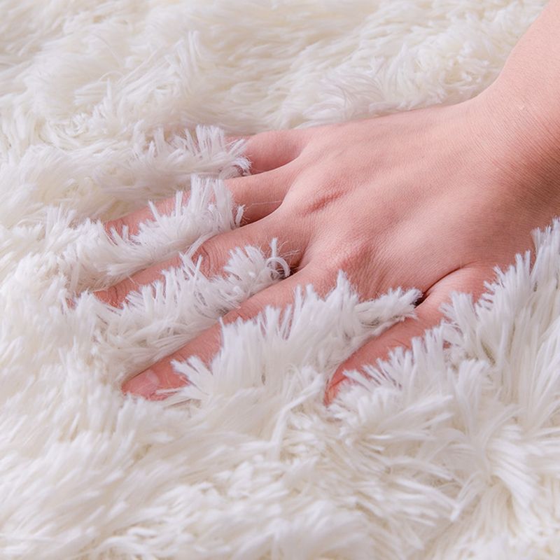 Round élégant couleur unie moderne tapis moderne Polyester un tapis d'intérieur pain, tapis résistant aux taches pour la décoration intérieure