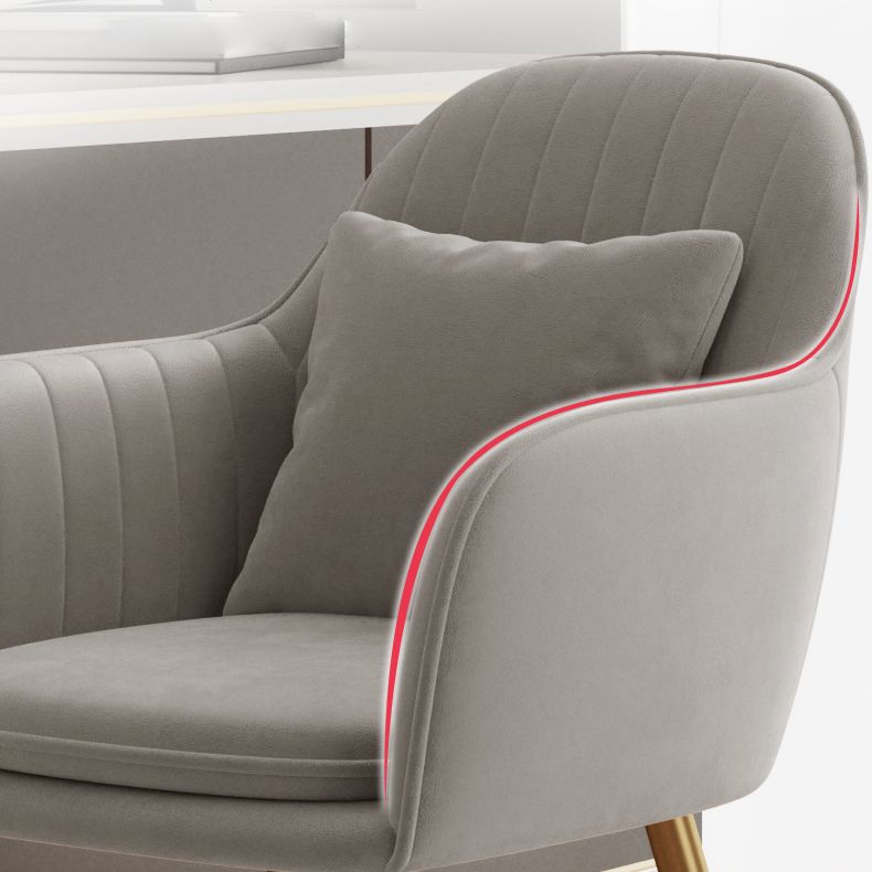 Fauteuil de salle à manger scandinave en flanelle, chaise de salle à manger de couleur mate à dossier solide