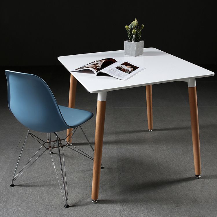 Mesa de comedor cuadrada industrial Mesa de comedor de madera con 4 patas para comedor