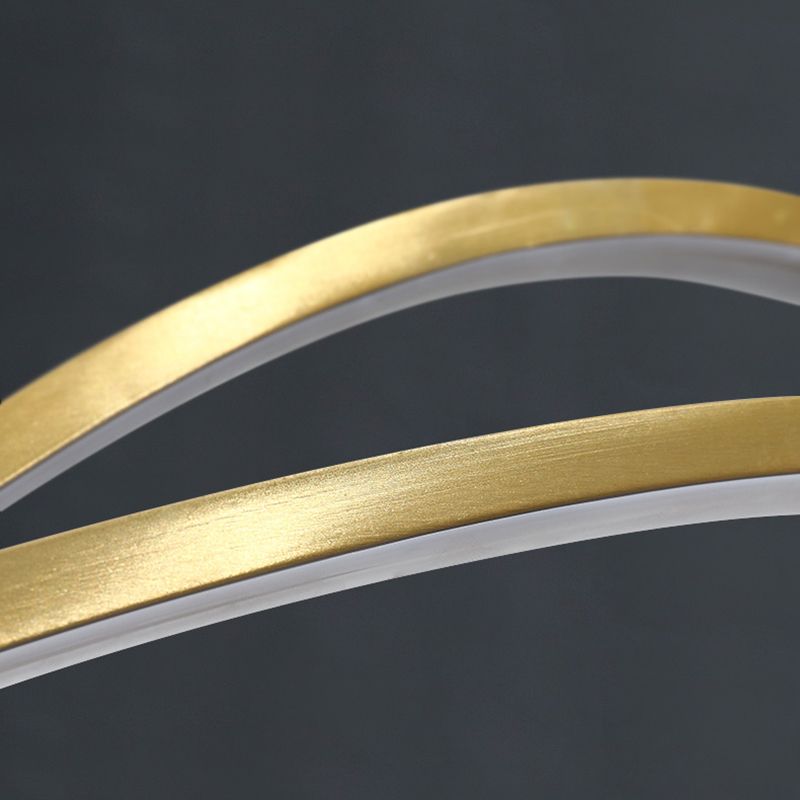 8 Light Linear Island Lighting Fixtures Contemporary Metal Island Pendants in Gold