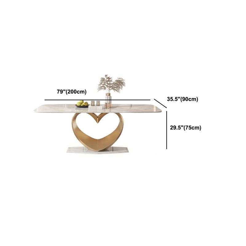 Nordic Glam Rectangle Sintered Stone Table Set 1/4/5/7/9 Pieces Dining Set