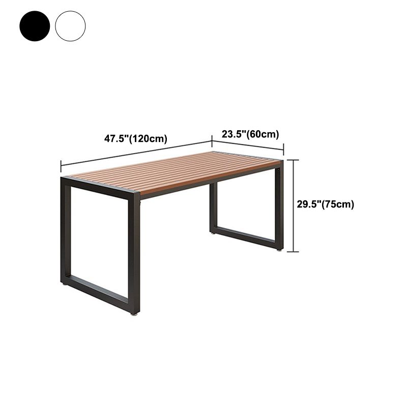 Industrial 1/3/5 Pieces Dining Set Rectangle Wood Dining Table for Courtyard
