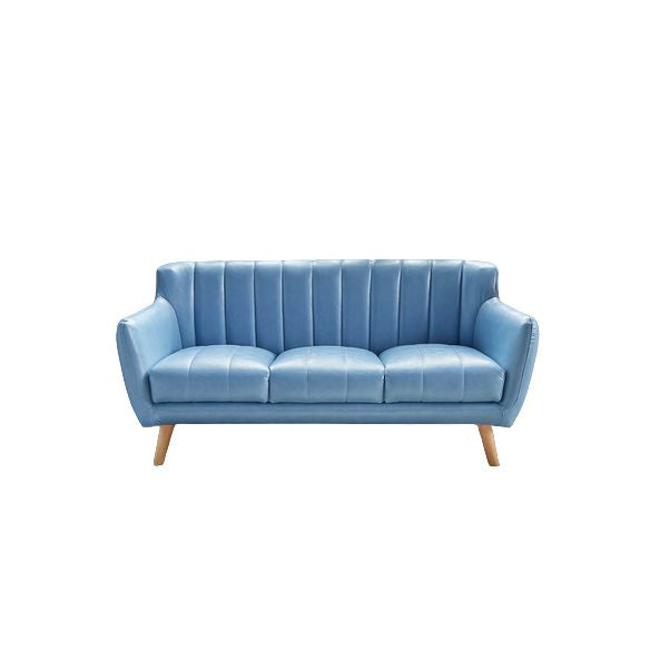Standard Faux Leather Stain Resistant Sewn Pillow Back Sofa Couch