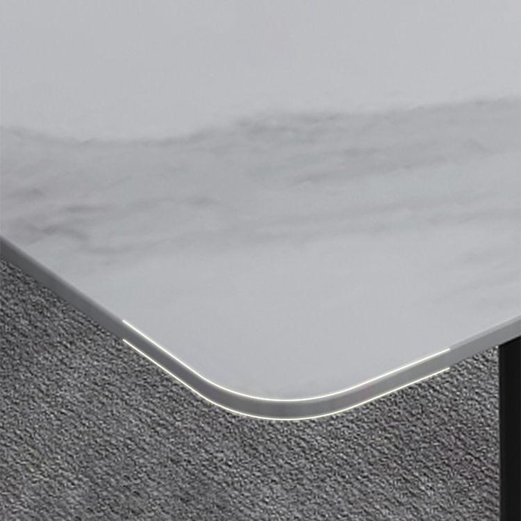 Kitchen Modern Sintered Stone Top Dinette Set with 4 Legs Table Dining Room Furniture