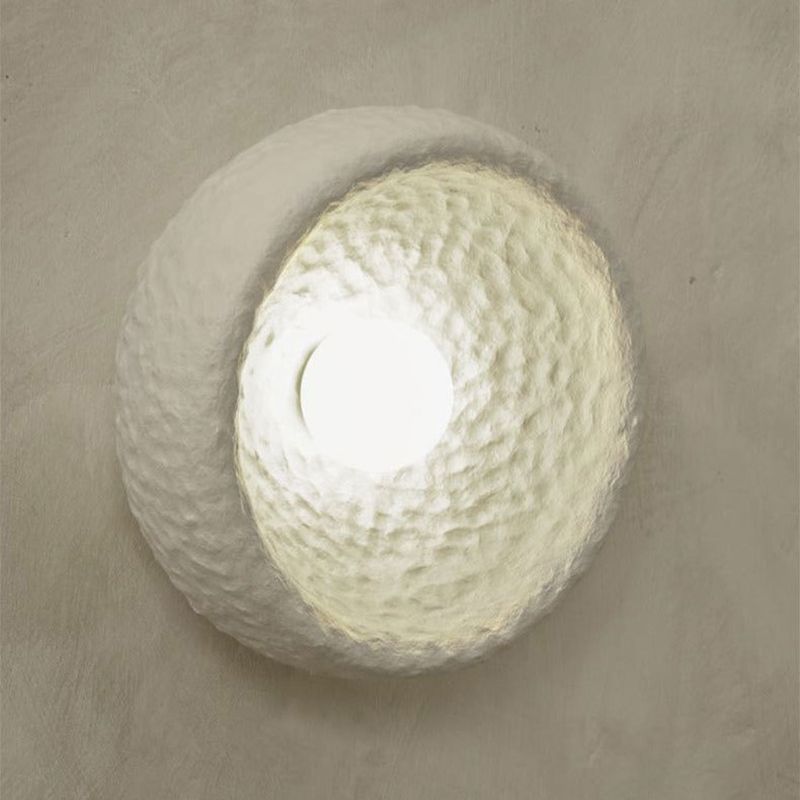 Modern Circular Wall Light Sconces Resin 1 Light Wall Lighting Fixtures