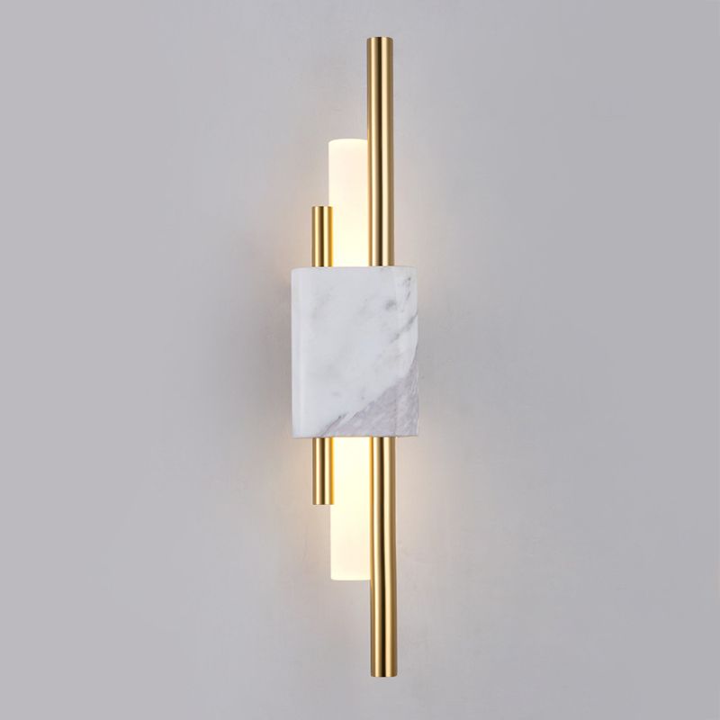 Stone Cylinder Wall Mounted Lamps Modern Style 1 Light LED Wall Sconce