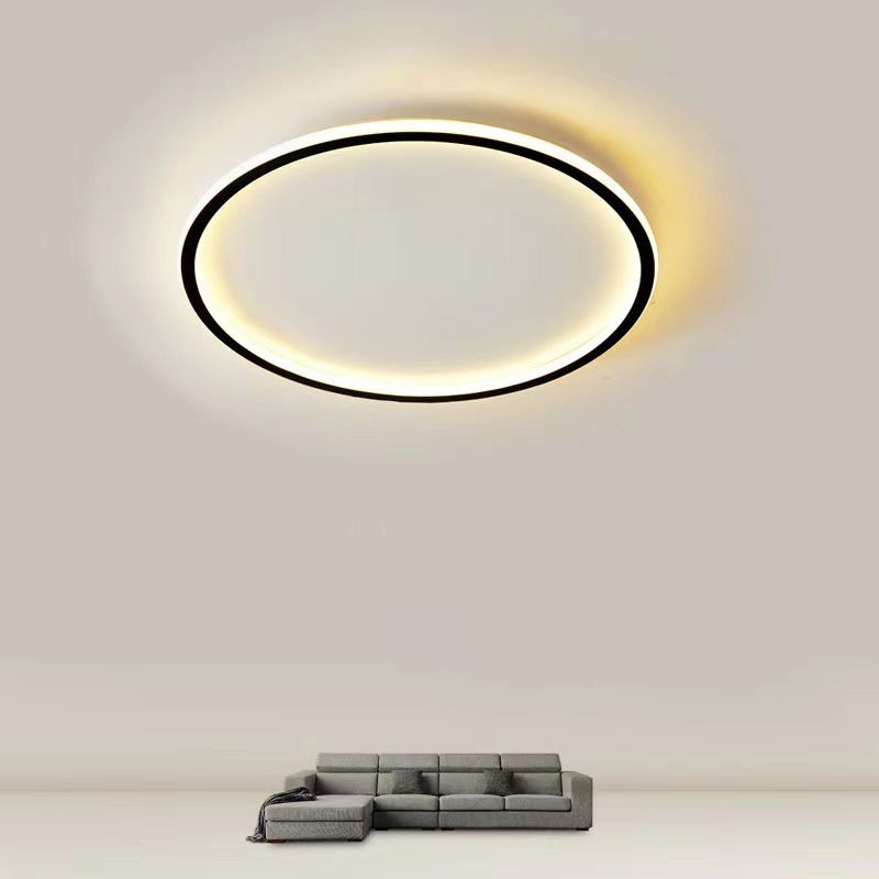 Moderne Eenvoudige Stijl Ronde Plafond Gemonteerd Licht Aluminium 1 Licht Flush Mount Verlichting
