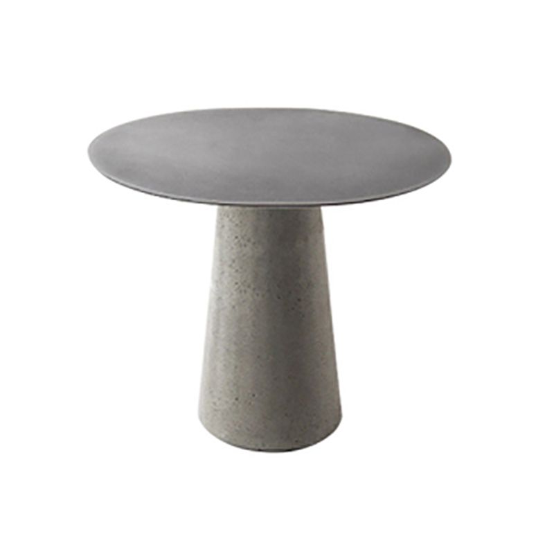 Iron Top End Side Table Concrete Pedestal Sofa Side Accent Table