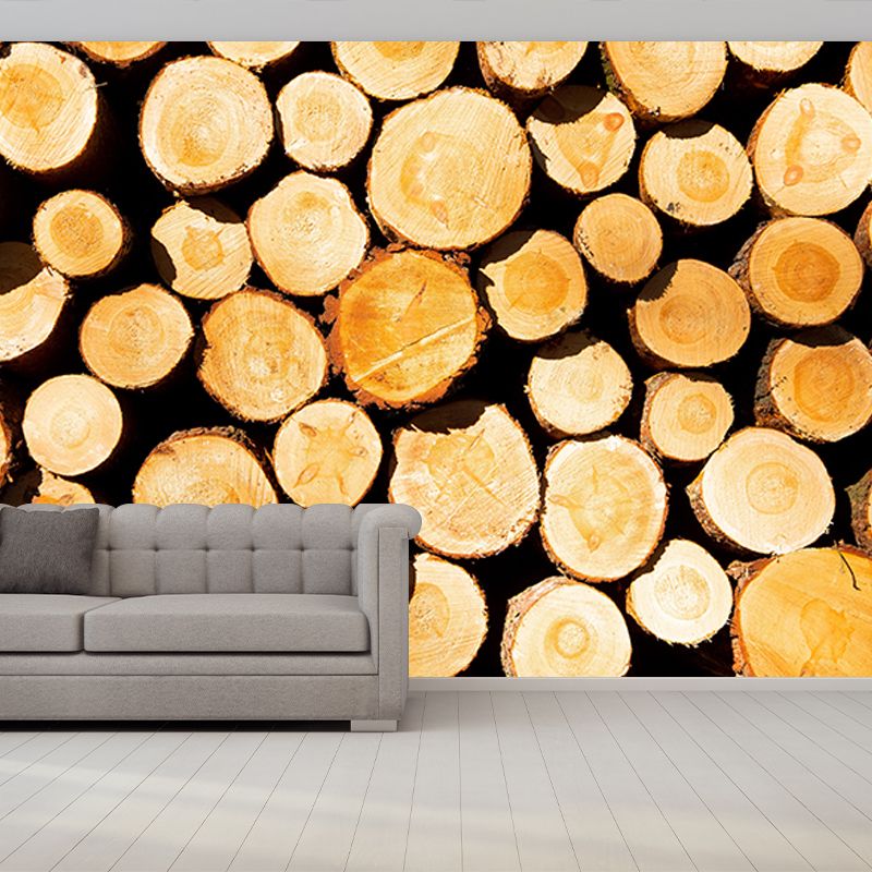 Light Color Wood Texture Mural Industrial Decorative Eco-friendly Wall Art