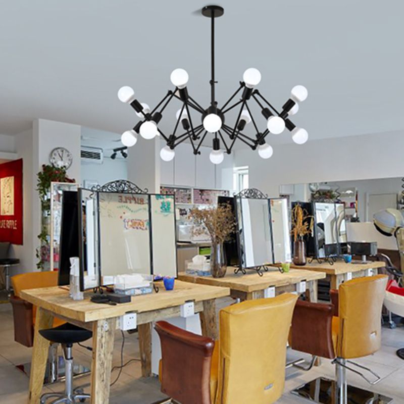 Metal Chandelier Light Fixture Loft Style Spiders Clothes Shop Ceiling Pendant Light