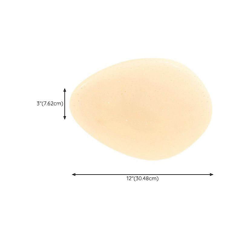 Single Modernism White Flush Mount Lighting Unique LED Ceiling Light for Bedroom