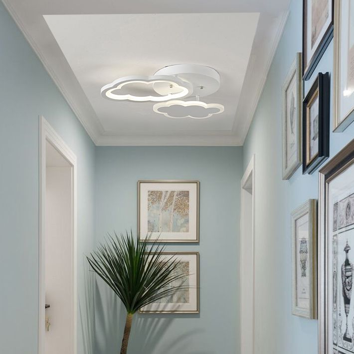 Kids Style Unique Shape Wall Lights Metal 2 Light Wall Mount Lights in White