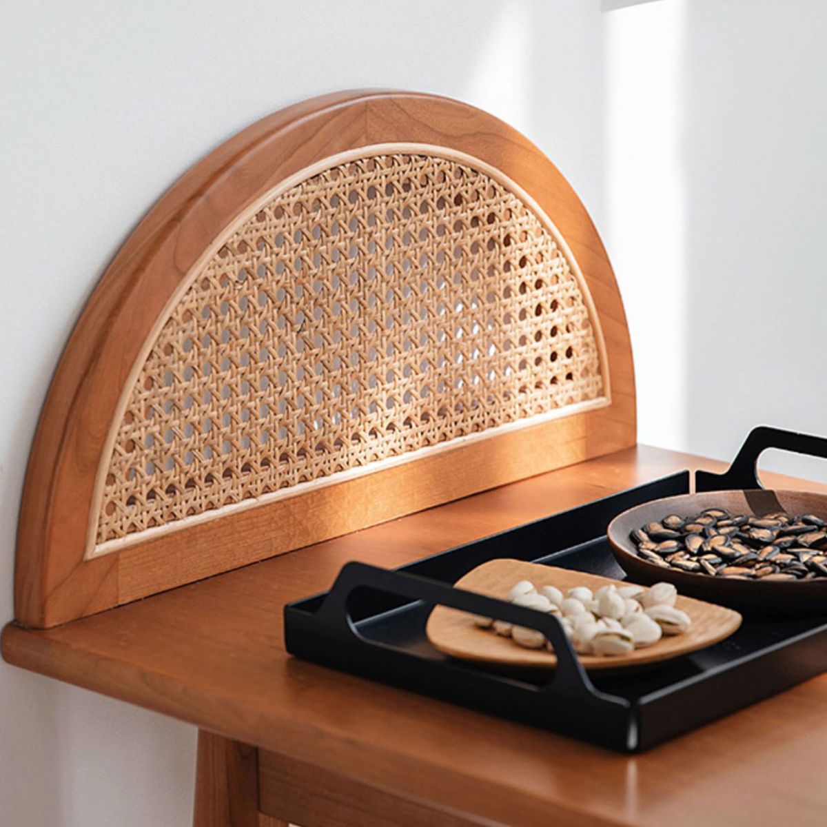 Modern Solid Wood Bar Table Set 1/2/3 Pcs Oval Bar Table and Stools in Brown