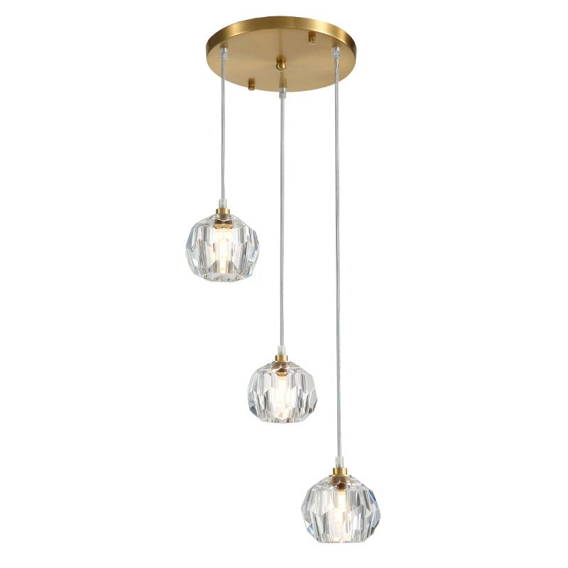 Modern Clear Crystal Shade Hanging Light Household Pendent Lighting Fixtures