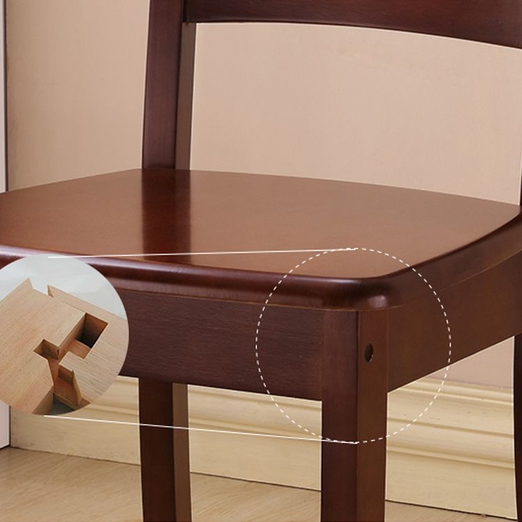 Solid Wood Dining Chairs Modern Style Home Armless Dining Chairs