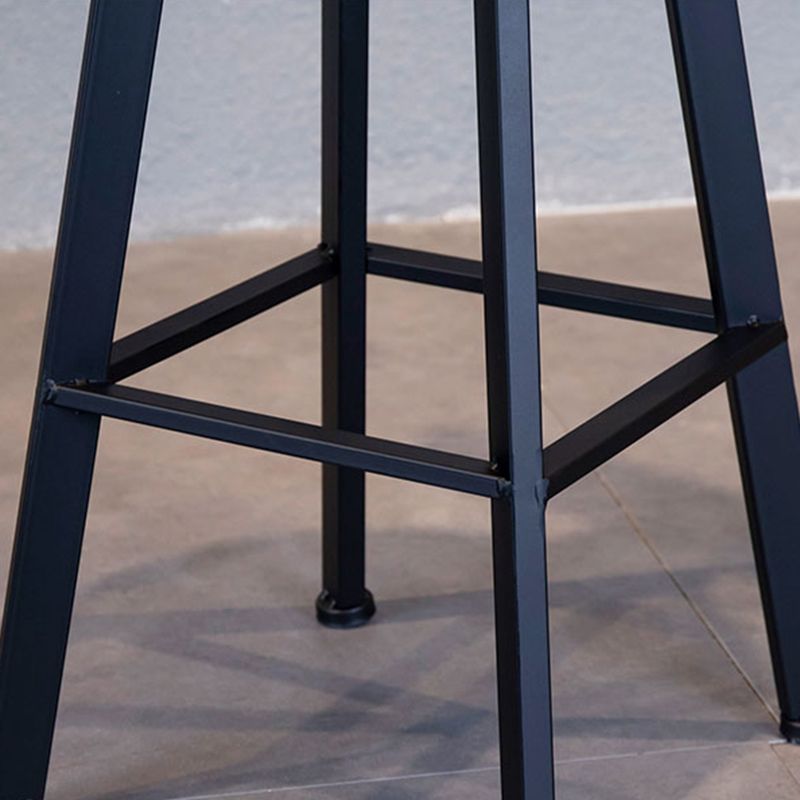 Swivel Solid Wood Bar Stool Adjustable Height Industrial Barstool for Coffee Shop