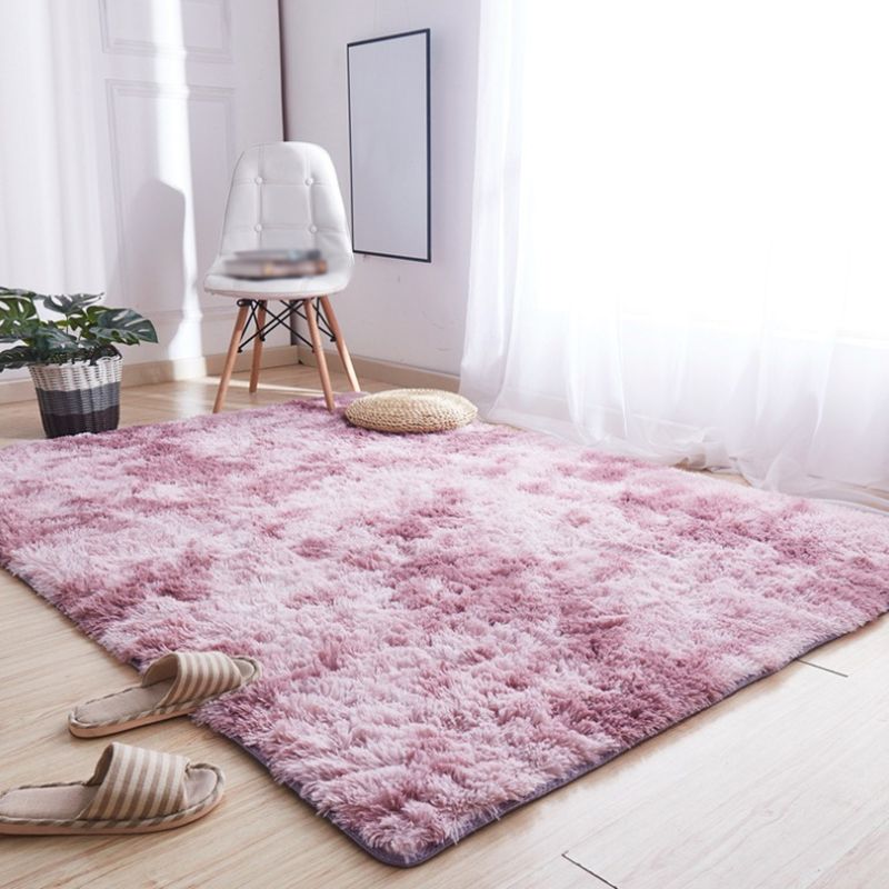 Tie-Dyed Shag Area Rug Polyester Indoor Carpet Pet Friendly Rug for Home Decoration