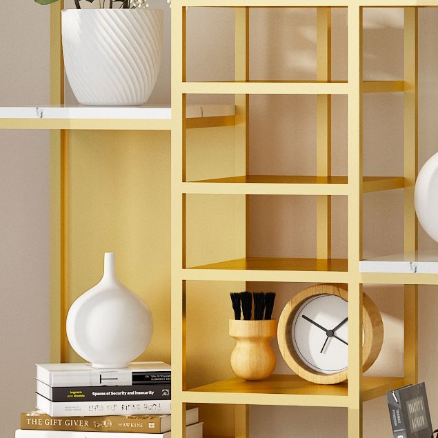 70.87"H Bookcase Contemporary Style Open Back Bookshelf for Home Office