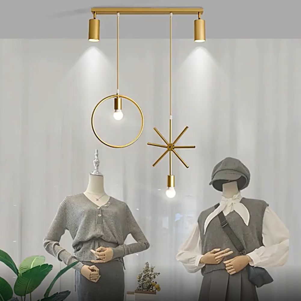 Gold Island Lights Contemporary Metal Island Ideas para cocina