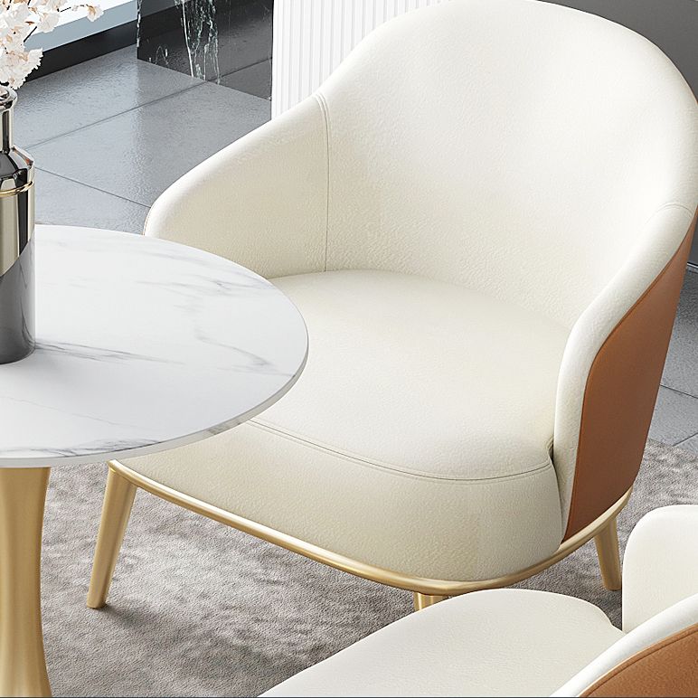 Traditional Luxury Dining Table Round Sintered Stone Dining Table with Tulip Base