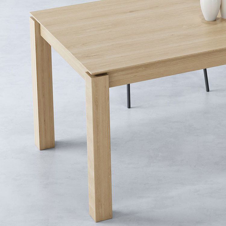 Modern Ash Wood Table with 4 Legs Rectangle Dining Table for Restaurant