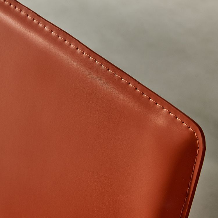 Contemporary Style Dining Chairs Armless Side Chairs with Metal Legs