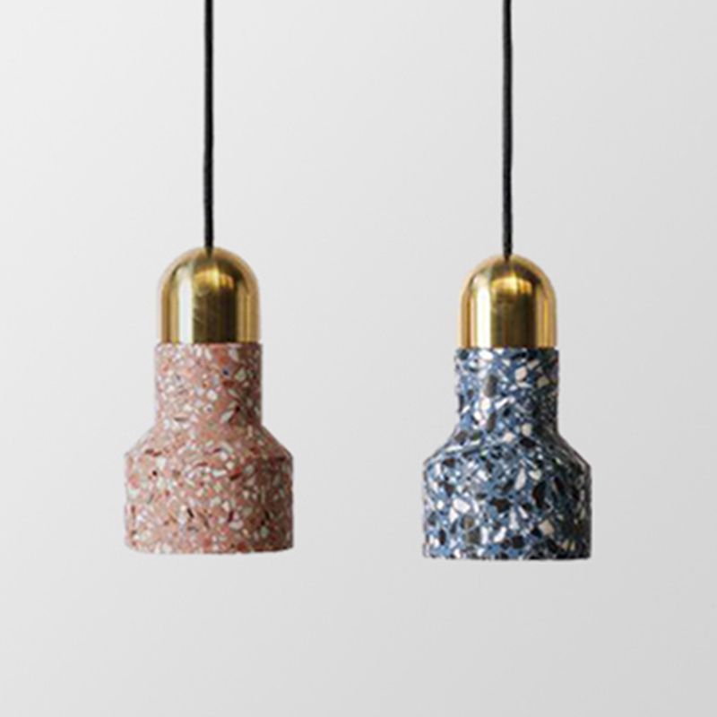 Luci a soffitto a sospensione moderna cilindri pietra 1 ciondolo leggero lampada