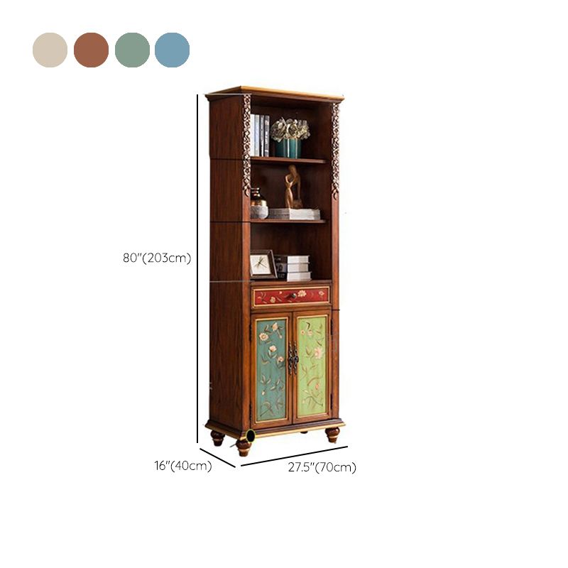 Rectangle Standard Storage Cabinet Solid Wood Cabinet with Drawer