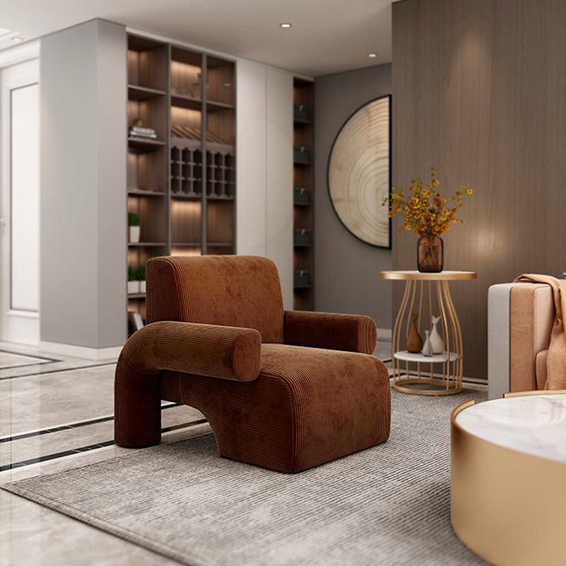 Modern Wool Blend Accent Armchair with Tight Back for Living Room